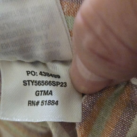 Patagonia Garden Island Pants Pull On Wide  Slit Cropped Pockets Hemp Size XL - Picture 10 of 10